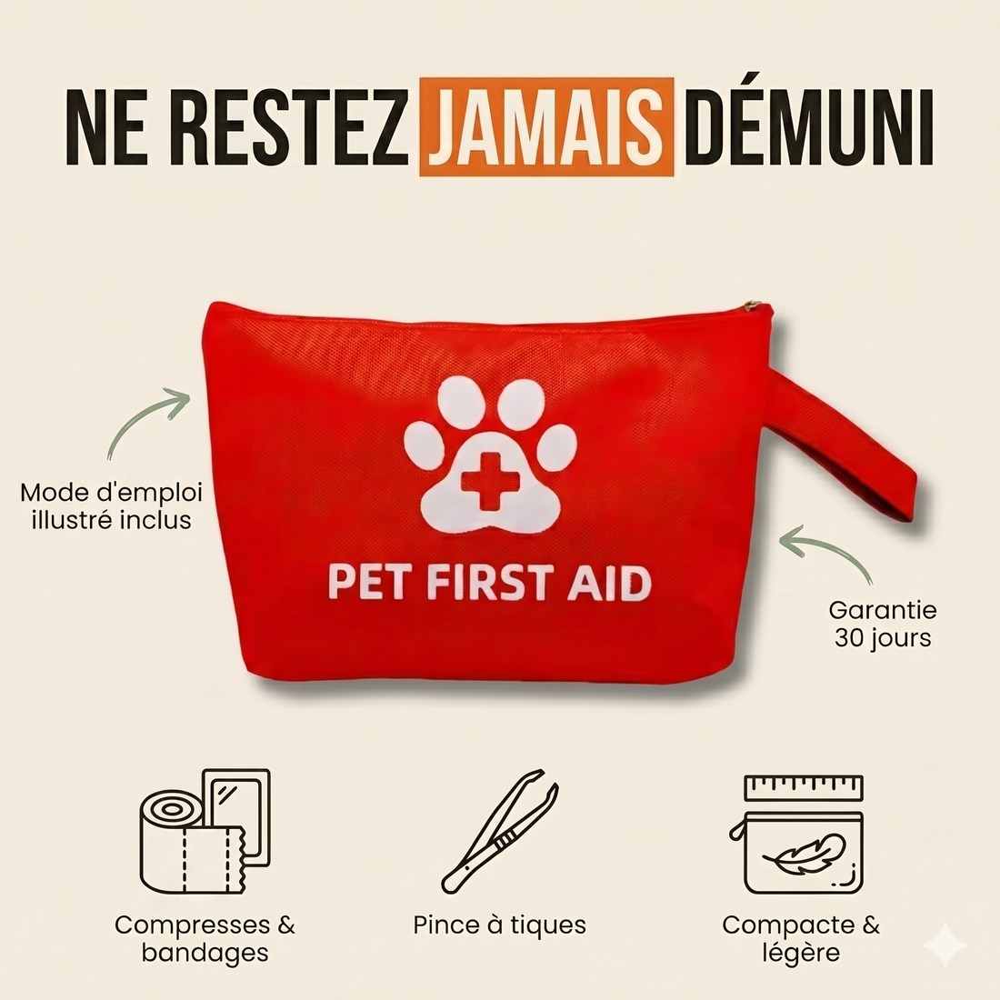 Trousse de premiers secours pour chien